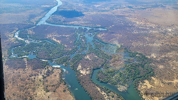 Flying over Zambia