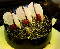 Gold covered pastries