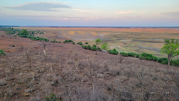 View from the lodge, Namibia on the horizon