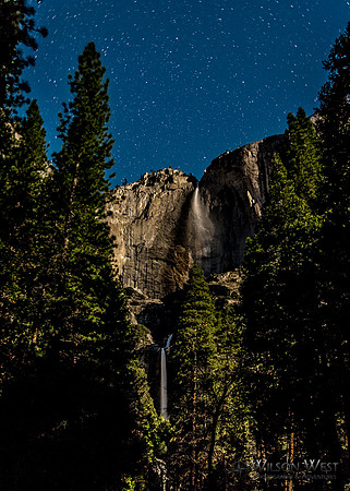 Yosemite Falls by Moonlight